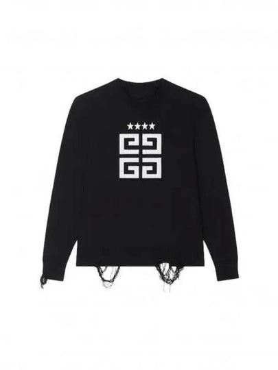 4G Stars Jersey Knit Top Black - GIVENCHY - BALAAN 2