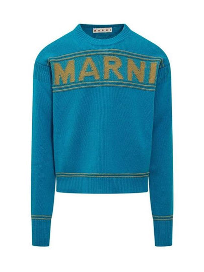 Fisherman Logo Knit Top Blue - MARNI - BALAAN 2