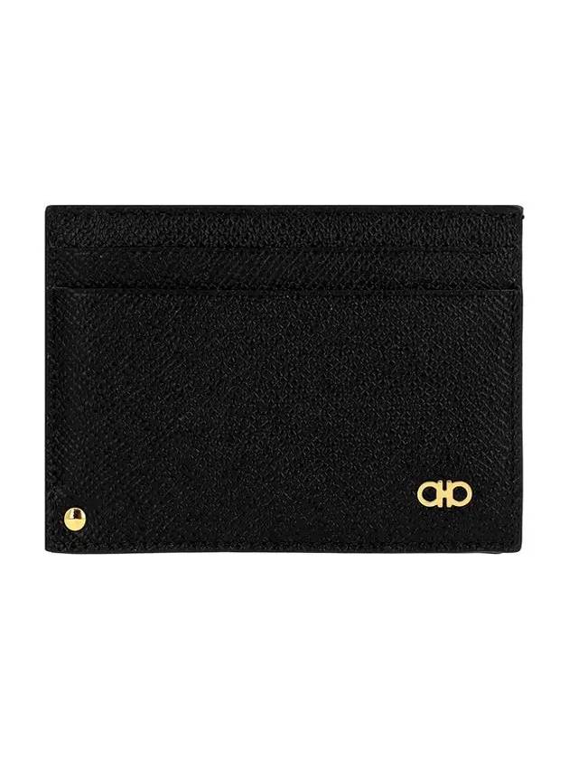 Gancini Card Wallet Black - SALVATORE FERRAGAMO - BALAAN 3