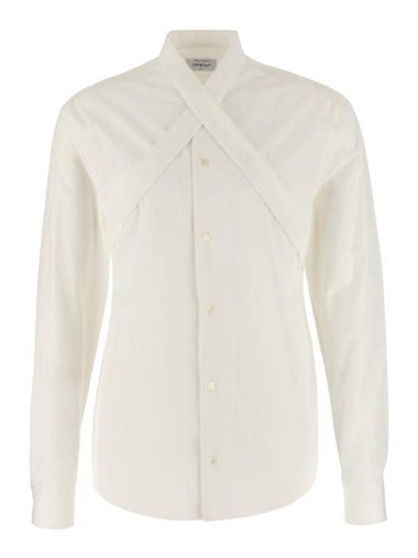 Logo Cotton Long Sleeve Shirt White - OFF WHITE - BALAAN 1