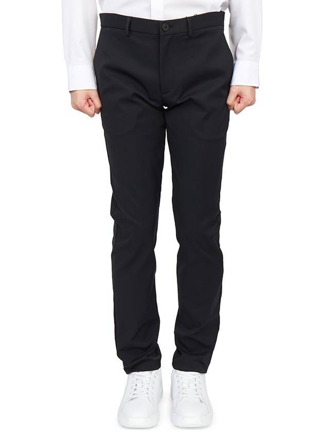 Men's Polyamide Blend Straight Pants Black - THEORY - BALAAN 1