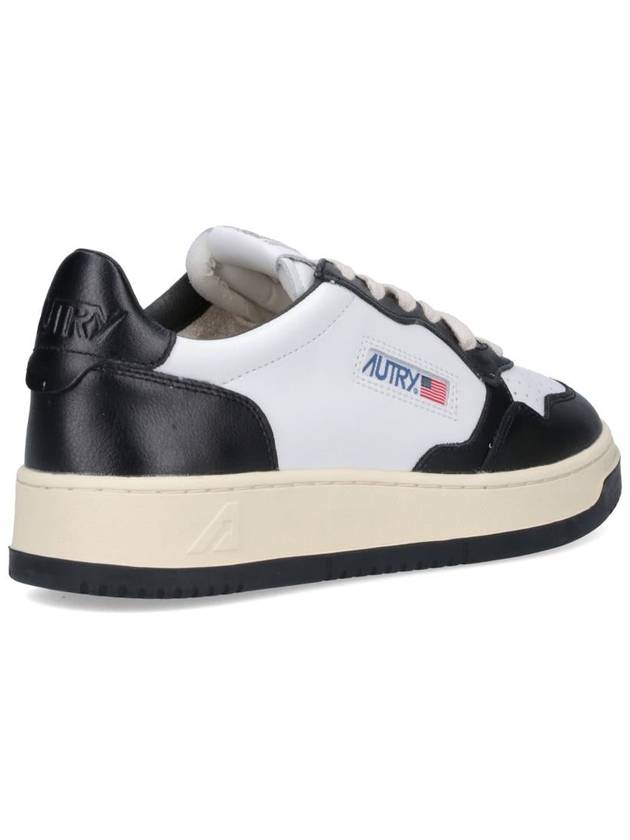 Medalist Leather Low Top Sneakers White Black - AUTRY - BALAAN 5