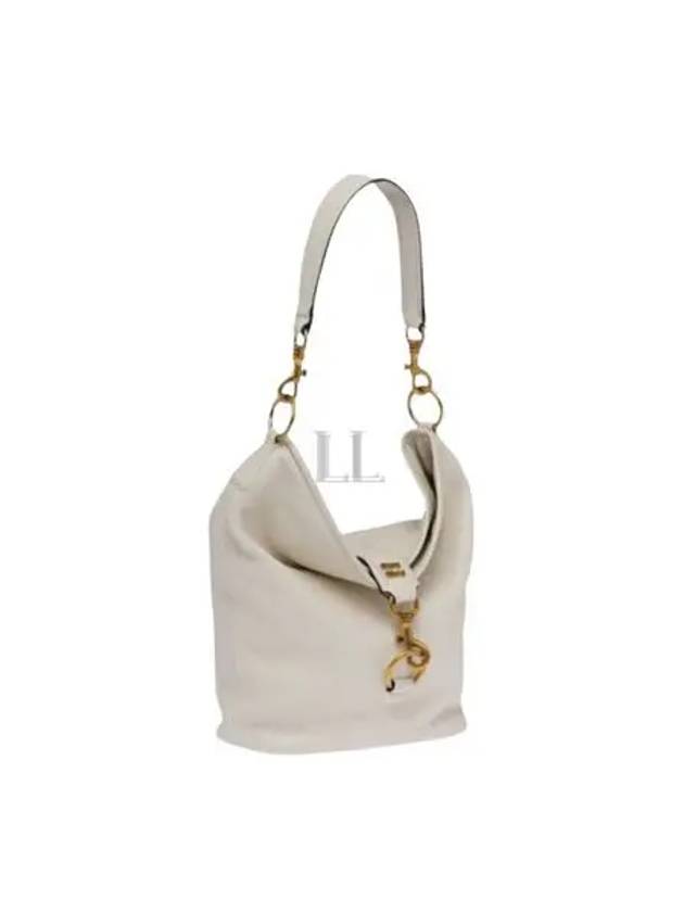 Snap Hook Leather Shoulder Bag White - MIU MIU - BALAAN 2