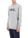 Men's VPC Logo Print Crew Neck Sweatshirt Grey - A.P.C. - BALAAN 5