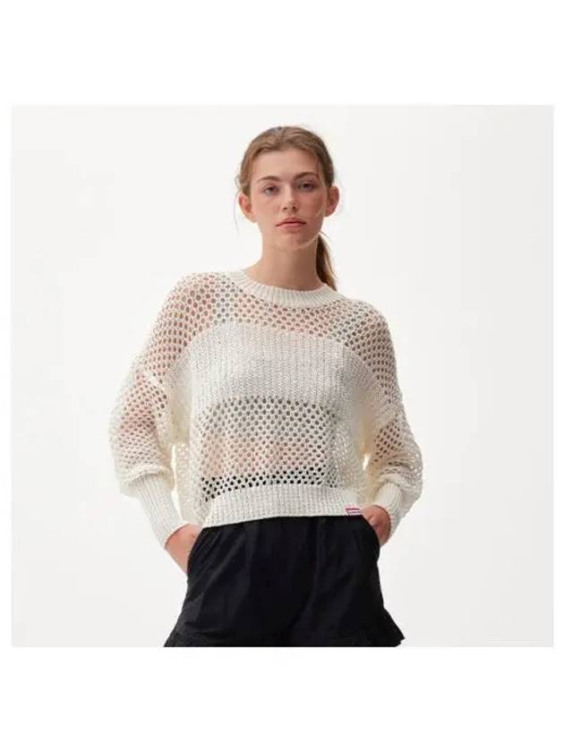 Crop pullover ivory HAW0002AKZIVO - HUNTER - BALAAN 1