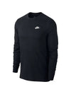 Men's NSW Club Long Sleeve T-Shirt Black - NIKE - BALAAN 5