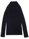 Embroidered logo V neck virgin wool cardigan blue - ROCHAS - BALAAN 3