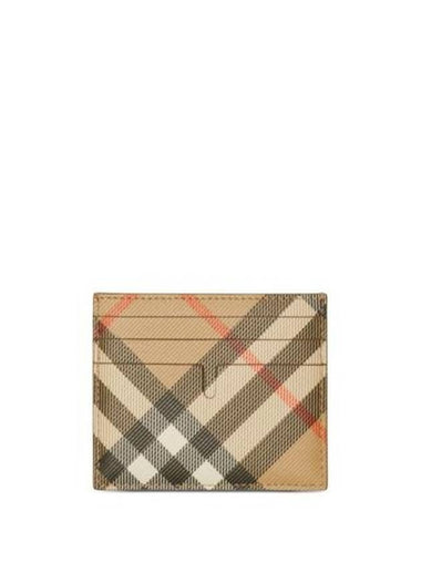 Check Card Wallet Beige - BURBERRY - BALAAN 1