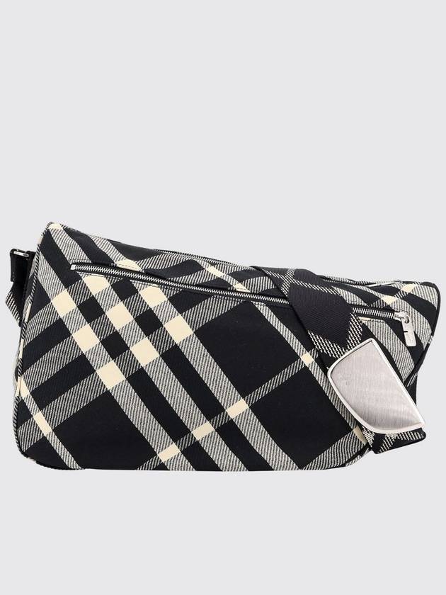 Shield Check Large Messenger Bag Black - BURBERRY - BALAAN 2