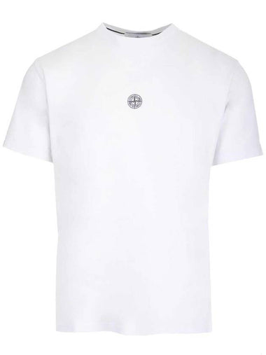 Solar Eclipse Print Short Sleeve T-Shirt Ice - STONE ISLAND - BALAAN 1