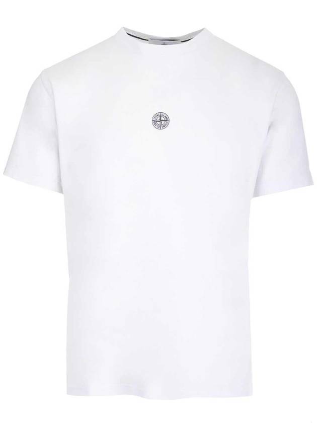 Solar Eclipse Print Short Sleeve T-Shirt Ice - STONE ISLAND - BALAAN 1