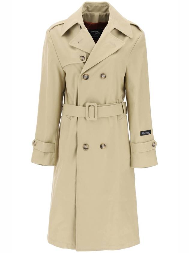 cotton double-breasted trench coat - HOMMEGIRLS - BALAAN 1