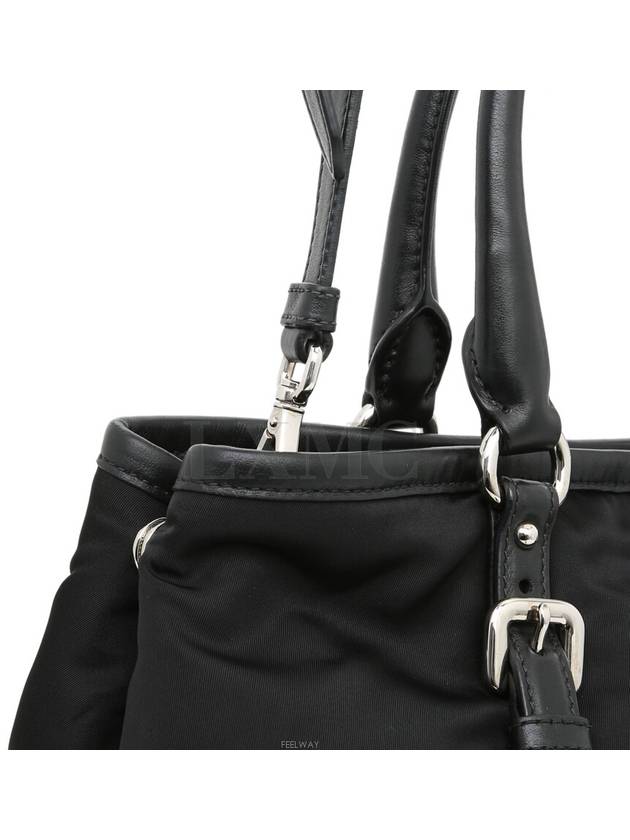 Re Nylon Black Pocono BN1841 Two Way Top Handle Cross Bag - PRADA - BALAAN 6