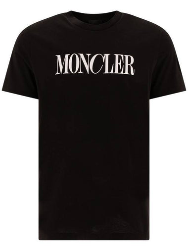 Logo Cotton Short Sleeve T-Shirt Black - MONCLER - BALAAN 1