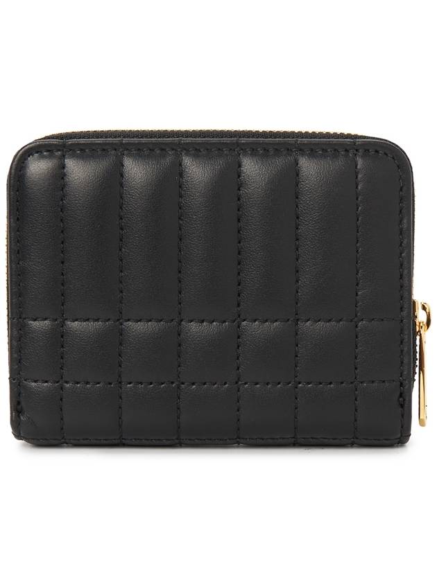 Lola Zipper Quilted Leather Half Wallet Black - BURBERRY - BALAAN 3