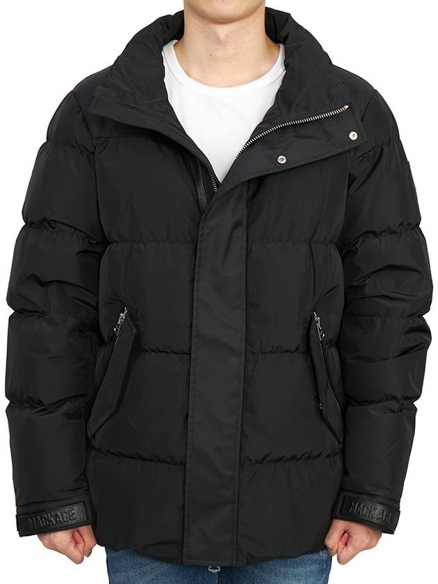 RILEY BLACK Men s Hooded Padded Jumper Jacket Relaxed Fit - MACKAGE - BALAAN 6