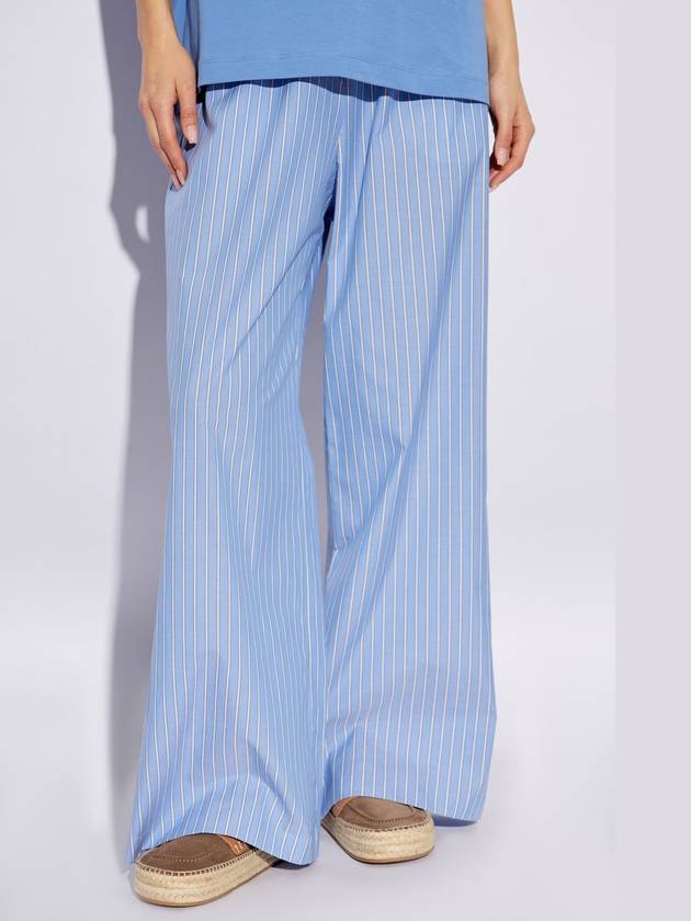 Marni Cotton Trousers With Striped Pattern, Women's, Blue - MARNI - BALAAN 3