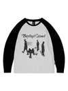 Graphic Raglan Long Sleeve T-ShirtBlack - MOO - BALAAN 2