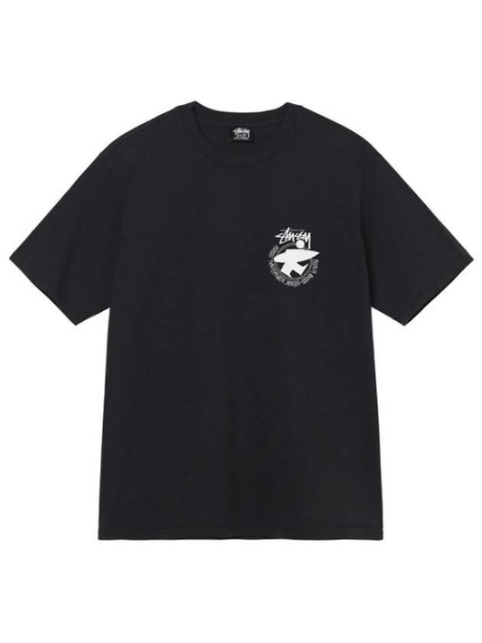 Beach Route Surfman Short Sleeve T-Shirt Black - STUSSY - BALAAN.