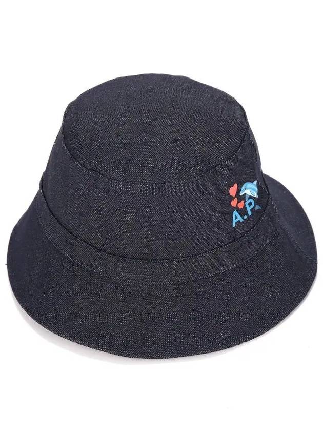 Rou Dolphin Denim Bucket Hat Indigo - A.P.C. - BALAAN 7