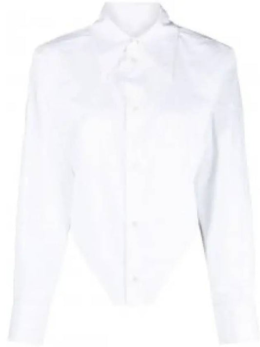 Corset Cotton Long Slevees Shirt White - MAISON MARGIELA - BALAAN 2