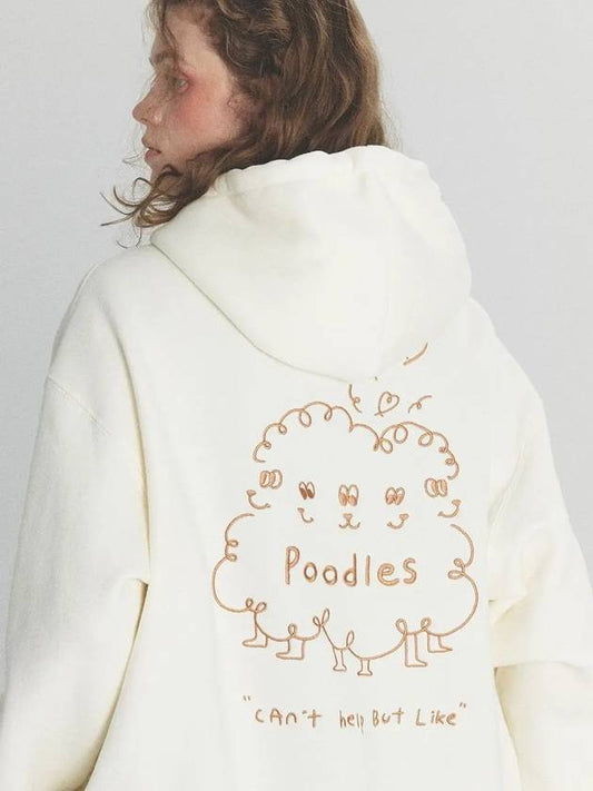 Poodles Embroidered Hoodie Cream - CPGN STUDIO - BALAAN 2