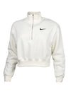 Sportswear Phoenix Fleece Oversized Crop Sweatshirt White - NIKE - BALAAN 1