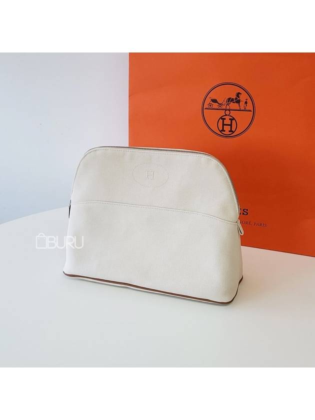 Bolid 31 Canvas Pouch Bag Ivory - HERMES - BALAAN 2