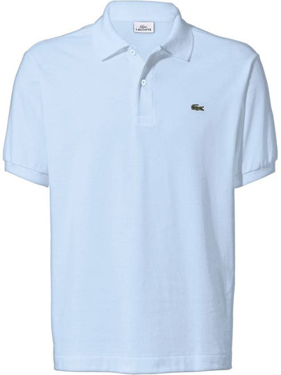 Men's Logo Classic Fit Cotton Short Sleeve Polo Shirt Sky Blue - LACOSTE - BALAAN 2