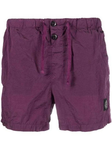 Wappen Patch Nylon Metal Swim Shorts Purple - STONE ISLAND - BALAAN 1