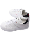 Stitched Leather Low Top Sneakers White Black - KITON - BALAAN 7