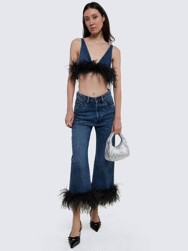 24 ss PLUME TOP IN DENIM GWT055139HF0AI7 B0271000361 - MIU MIU - BALAAN 1