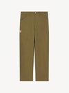 Carpenter Straight Pants Dark Khaki - KENZO - BALAAN 4