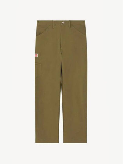 Carpenter Straight Pants Dark Khaki - KENZO - BALAAN 2