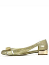 Vara Bow Jelly Ballet Flat Gold - SALVATORE FERRAGAMO - BALAAN 4