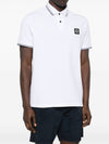 Stretch Cotton Pique Short Sleeve Polo Shirt White - STONE ISLAND - BALAAN 4