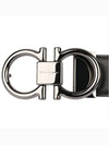 Gancini Reversible Adjustable Calfskin Leather Belt Black - SALVATORE FERRAGAMO - BALAAN 6