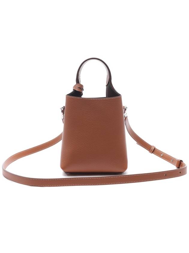 Micro Leather Mini Tote Bag Brown - TOD'S - BALAAN 5