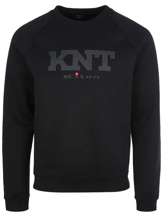 22FW UMM0305 BLACK KNT logo neoplan black sweatshirt - KITON - BALAAN 2