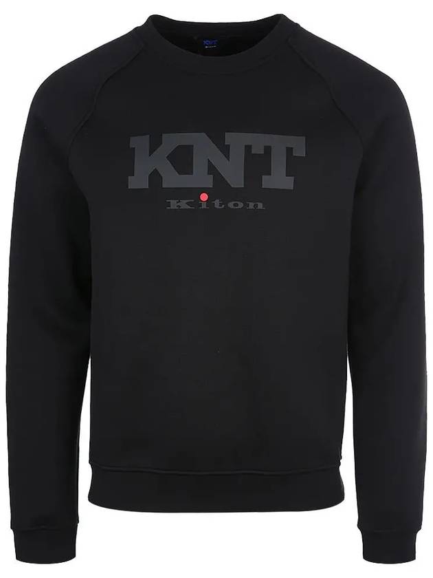 Logo Crew Neck Sweatshirt Black - KITON - BALAAN 3