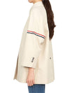 Waterproof Cotton Twill Striped Armband Cropped Car Coat Khaki - THOM BROWNE - BALAAN 7