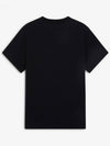 Tricolor Fox Patch Classic Pocket Short Sleeve T-Shirt Black - MAISON KITSUNE - BALAAN 3