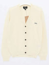 Bella Logo Embroidery Cardigan Ivory - A.P.C. - BALAAN 3