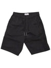 Logo Patch Cotton Nylon Ripstop Bermuda Shorts Black - STONE ISLAND - BALAAN 2