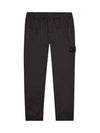 Men's Ghost Piece Wappen Patch Training Cargo Pants Black - STONE ISLAND - BALAAN 2