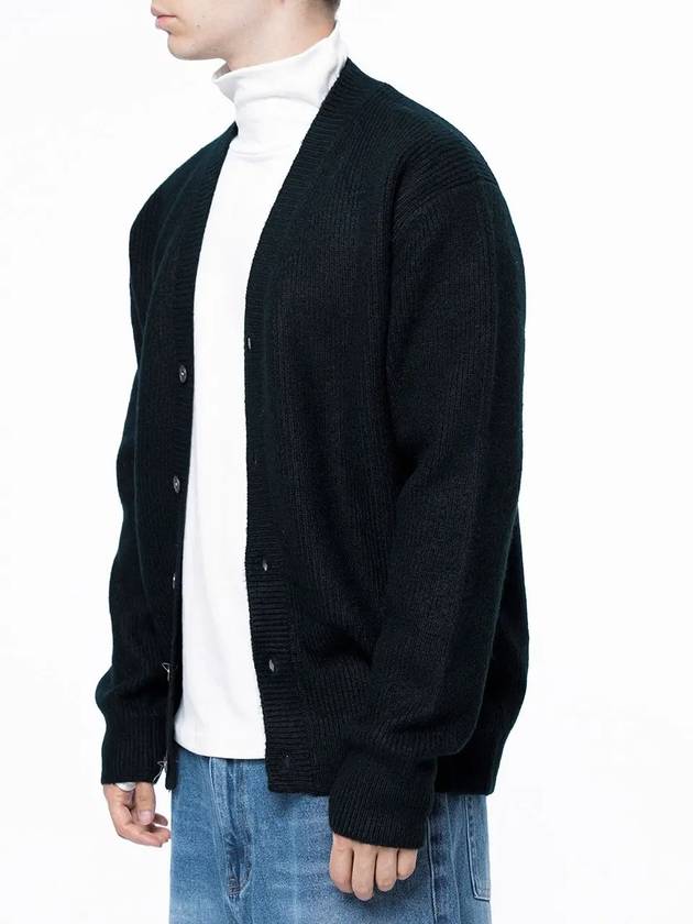 Men s M243OT01GN Dense Hachi Wool Blended Y neck Knit Cardigan Green - CHANCE'S NOI - BALAAN 3