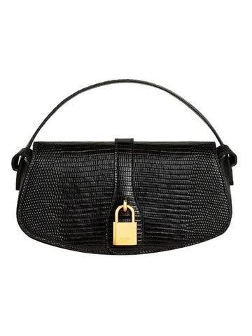 Women's Tabu Strap Shoulder Bag Lizard Black - CELINE - BALAAN 1