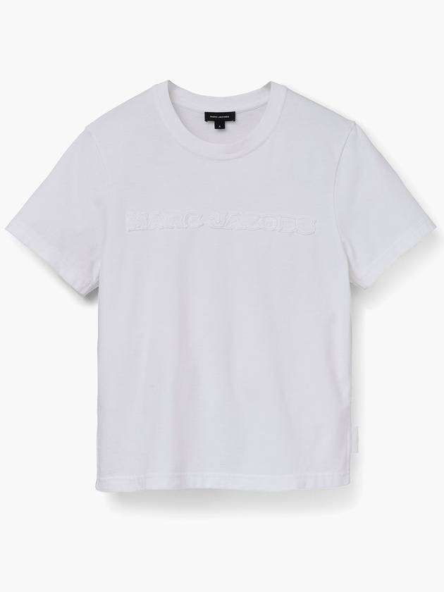 Deconstructed Logo Core Jersey Marc Baby Tee White 2F4RTP006C44 100 - MARC JACOBS - BALAAN 1