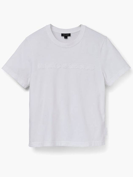 Deconstructed Logo Core Jersey Marc Baby Tee White 2F4RTP006C44 100 - MARC JACOBS - BALAAN 1