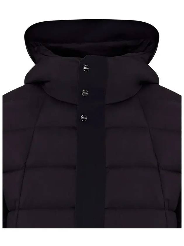 Quilting Panel Hooded Padding Black - HERNO - BALAAN 5